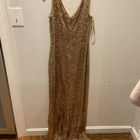 Formal Dress Fashion Nova Honor Sequin Dress Dresses Gold Sequin Dress With  Slit Poshmark
